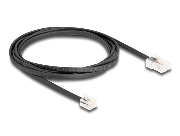 DeLOCK 88036 telefonkablar 2 m Svart