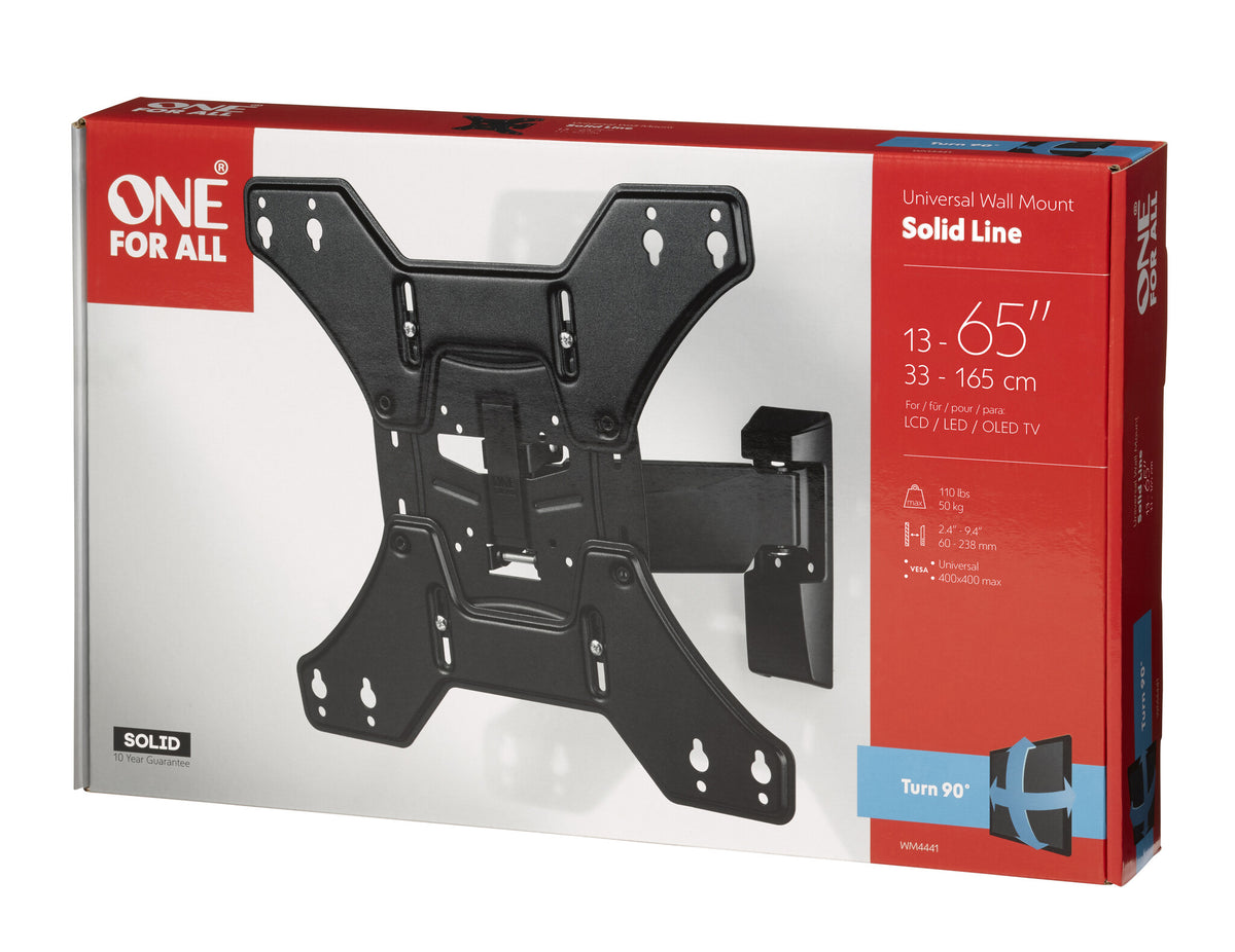 One For All SOLID 165,1 cm (65") Svart