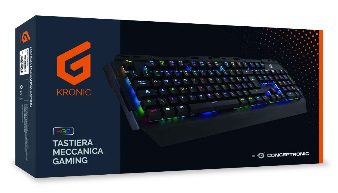 Conceptronic KRONIC tangentbord Spela USB QWERTY Italiensk Svart