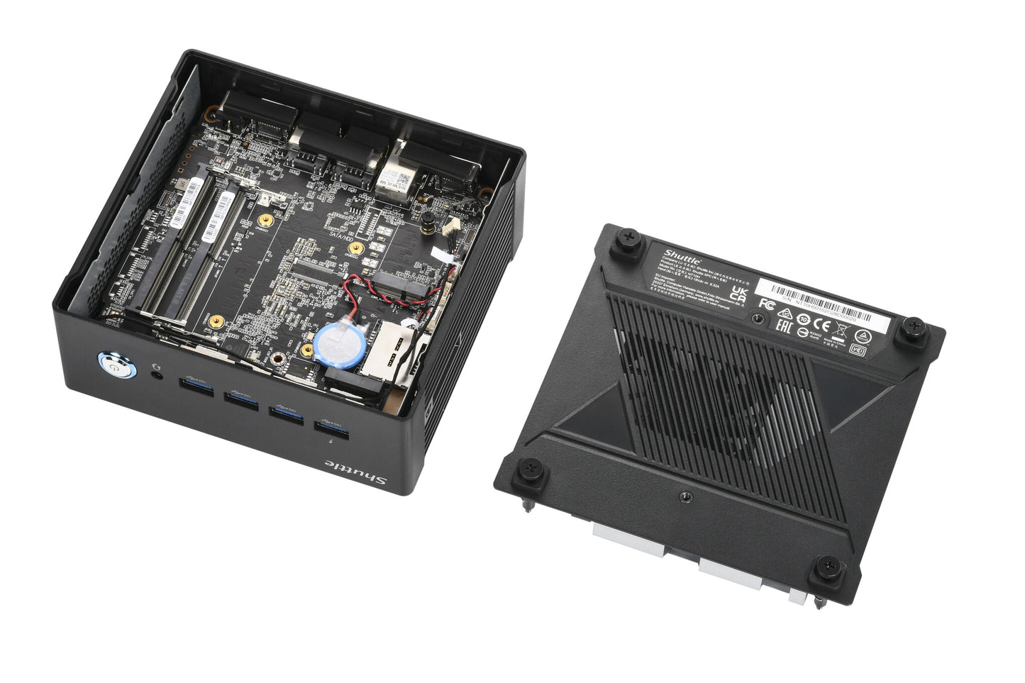 Shuttle Nano PC NA10H 1L storlek PC Svart 8845HS 3,8 GHz