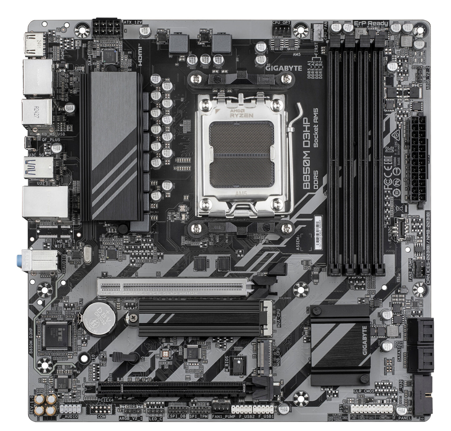 GIGABYTE B850M D3HP moderkort AMD B850 AM5-sockel micro ATX