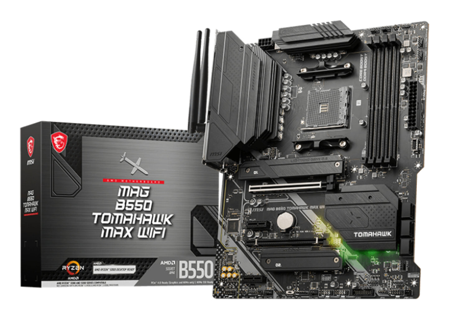 MSI MAG B550 TOMAHAWK MAX WIFI AMD B550 Uttag AM4 ATX