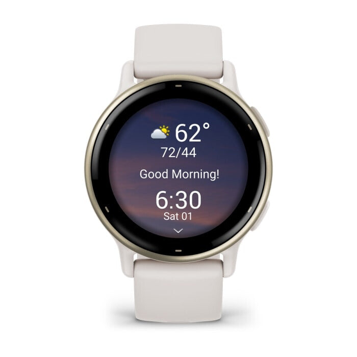 Garmin Vivoactive 5 3,05 cm (1.2") AMOLED 42 mm Digital 390 x 390 pixlar Pekskärm Vit Wi-Fi GPS