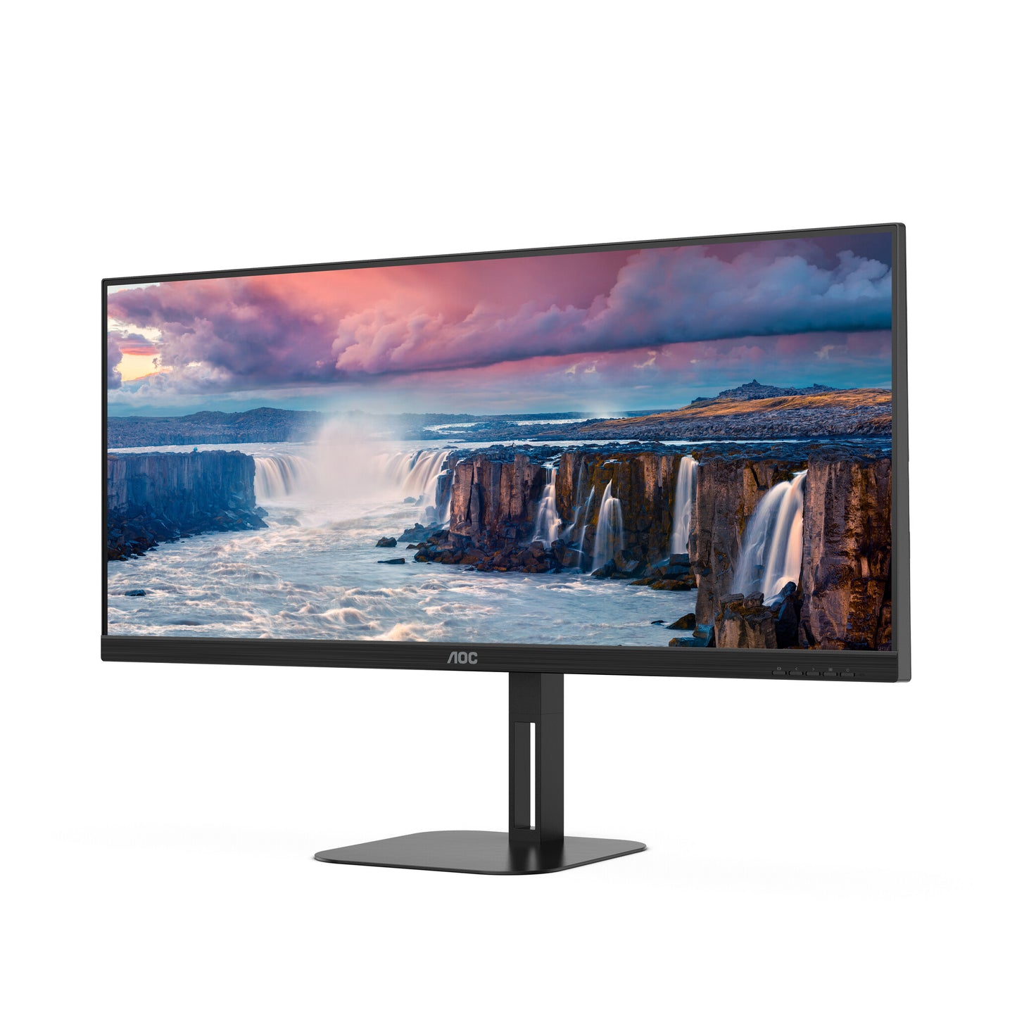 AOC V5 U34V5C/BK platta pc-skärmar 86,4 cm (34") 3440 x 1440 pixlar UltraWide Quad HD LCD Svart