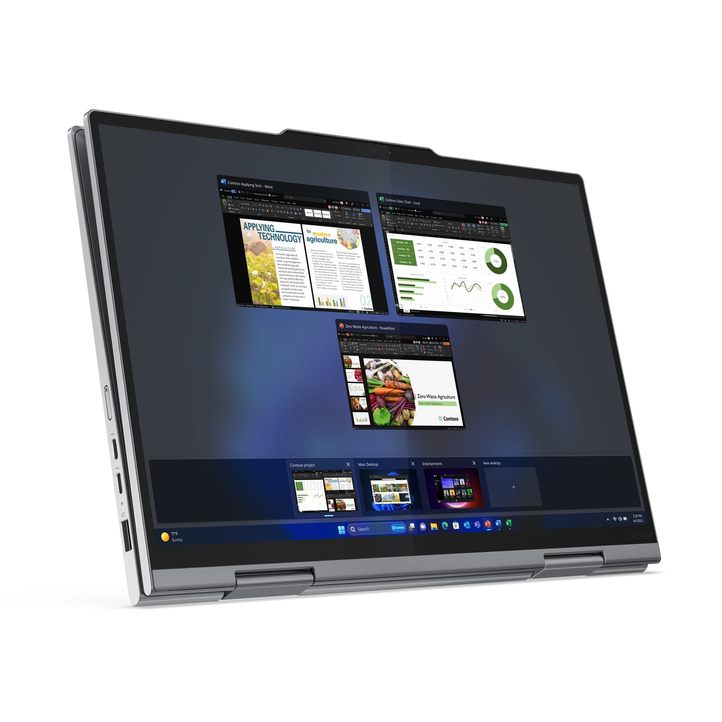 Lenovo ThinkPad X1 2-in-1 Gen 9 Intel Core Ultra 7 155U Hybrid (2-i-1) 35,6 cm (14") Pekskärm WUXGA 16 GB LPDDR5x-SDRAM 512 GB SSD Wi-Fi 6E (802.11ax) Windows 11 Pro Nordic Grå Intel Core Ultra 7 155U (12MB Cache), 16GB LPDDR5x-SDRAM, 512GB SSD, 35.6 cm (