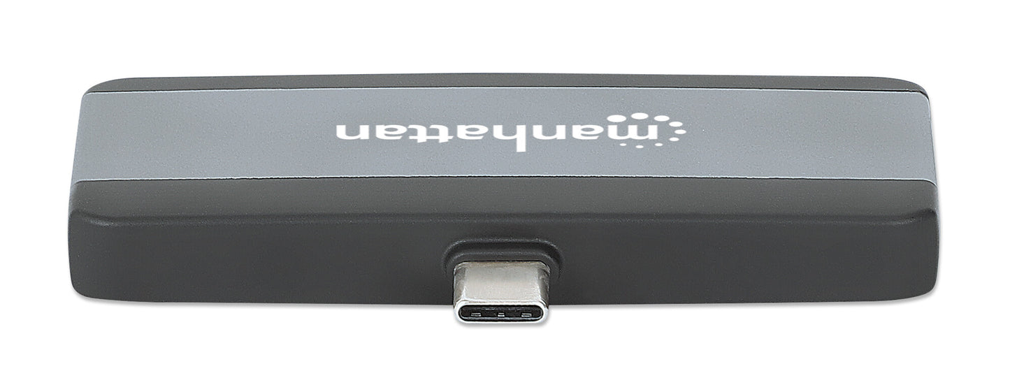 Manhattan 190404 dockningsstationer för bärbara datorer Kabel USB 3.2 Gen 2 (3.1 Gen 2) Type-C Grå