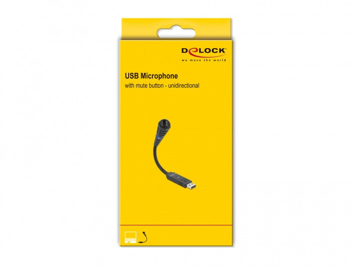 DeLOCK 66499 mikrofoner Svart Mikrofon till bärbar dator
