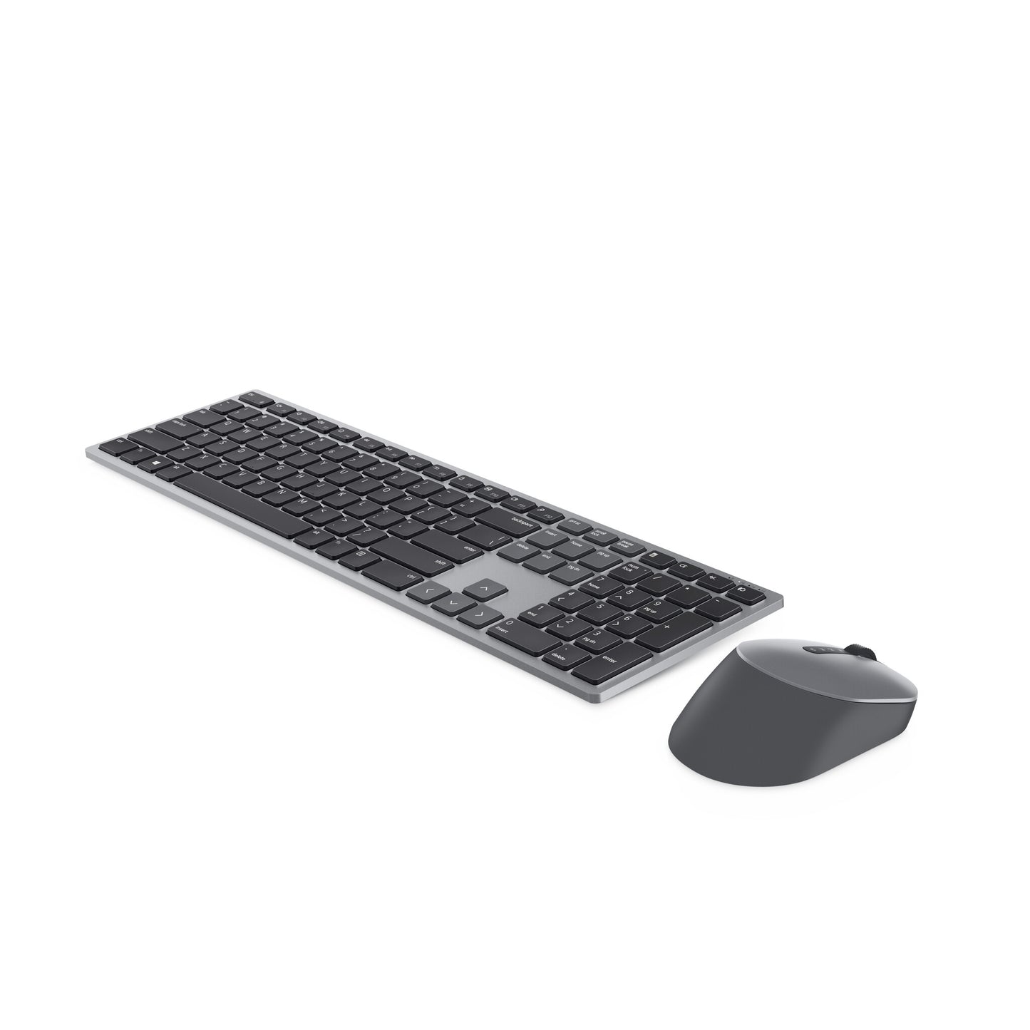 DELL KM7321W tangentbord Mus inkluderad Kontor Trådlös RF + Bluetooth QWERTY Ukrainsk Grå, Titan