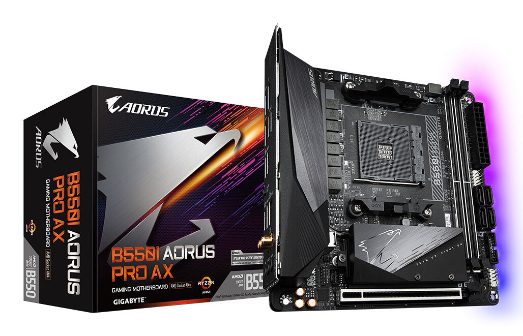 GIGABYTE B550I AORUS PRO AX moderkort AMD B550 Uttag AM4 Mini-ITX