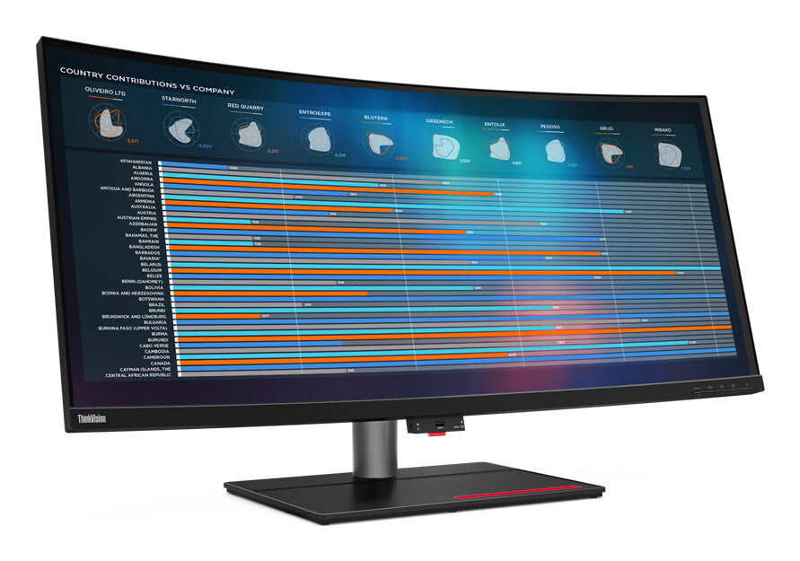 Lenovo ThinkVision P40w-20 LED display 100,8 cm (39.7") 5120 x 2160 pixlar 5K Ultra HD Svart