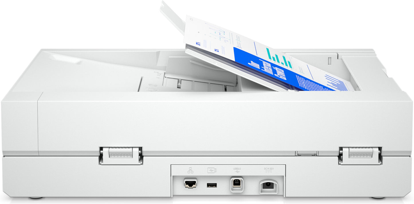 HP Scanjet Pro N4600 fnw1 Flatbädds- och ADF-scanner 1200 x 1200 DPI A5 Vit
