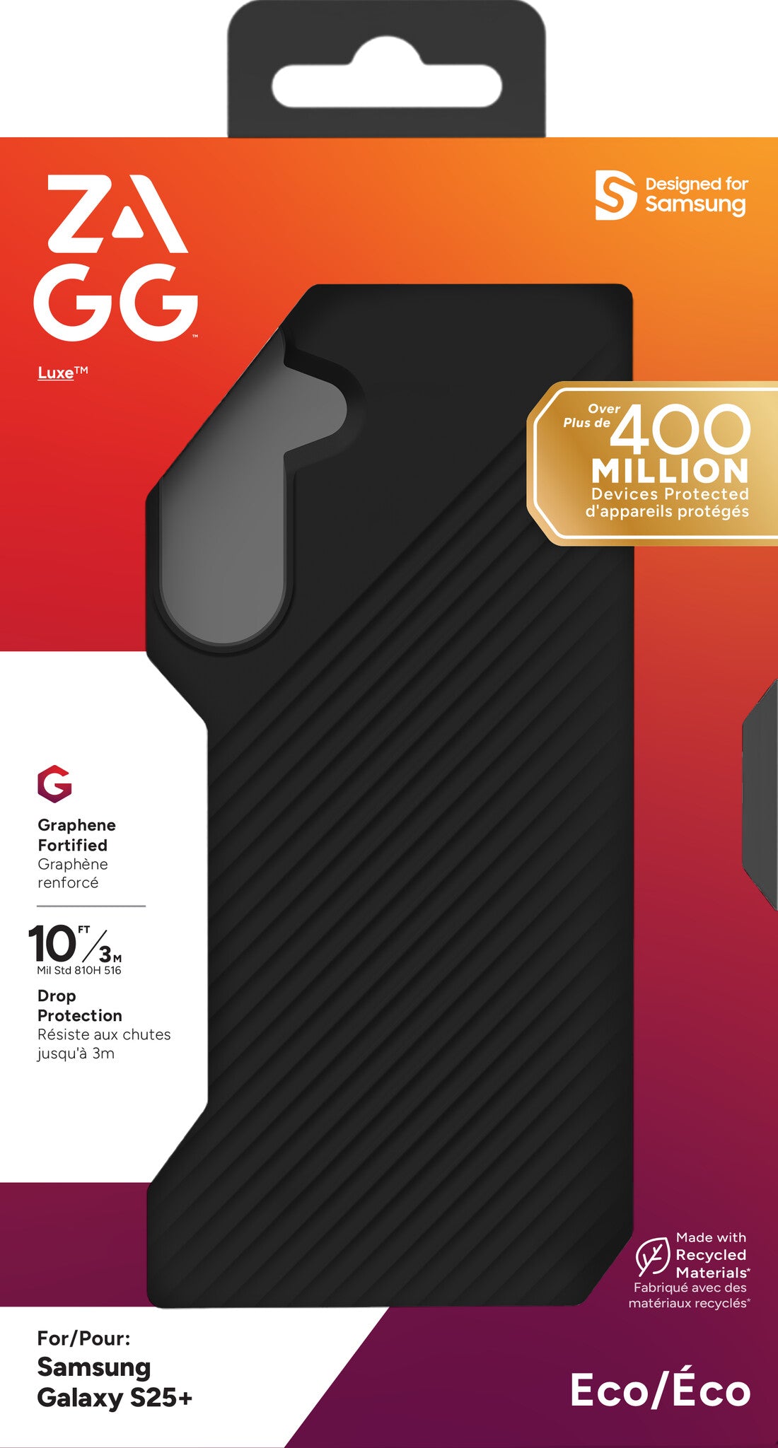 ZAGG Luxe mobiltelefonfodral 17 cm (6.7") Omslag Svart