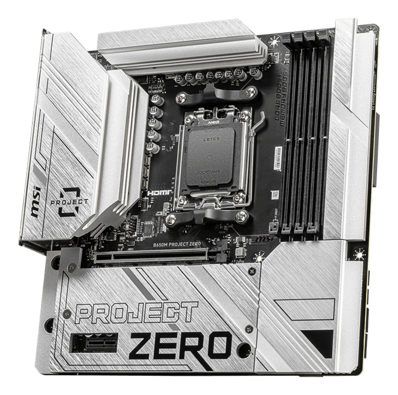 MSI B650M PROJECT ZERO moderkort AMD B650 AM5-sockel micro ATX