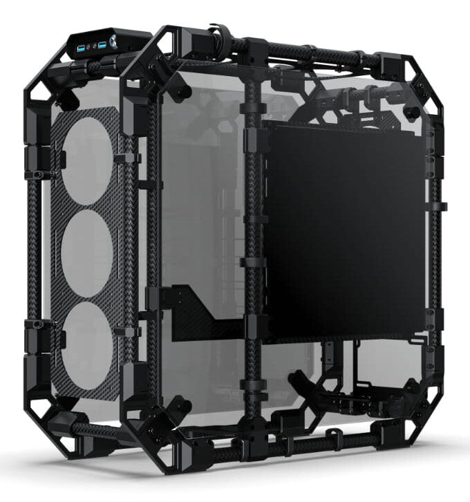 Alphacool Apex Skeleton Full Tower Svart, Kol