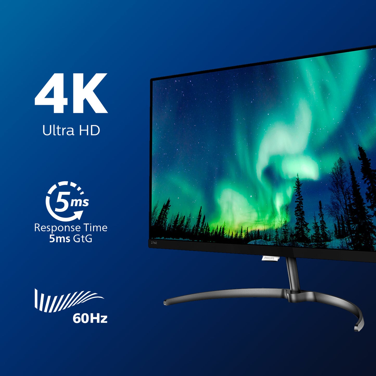 Philips E Line 4K Ultra HD LED-skärm 276E8VJSB/00 276E8VJSB 4K Ultra HD LED-skärm