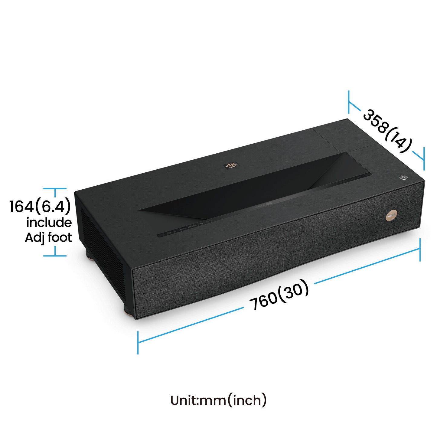 BenQ V5010i Standard throw-projektor 2500 ANSI-lumen DLP UHD 4K (3840x2160) Svart