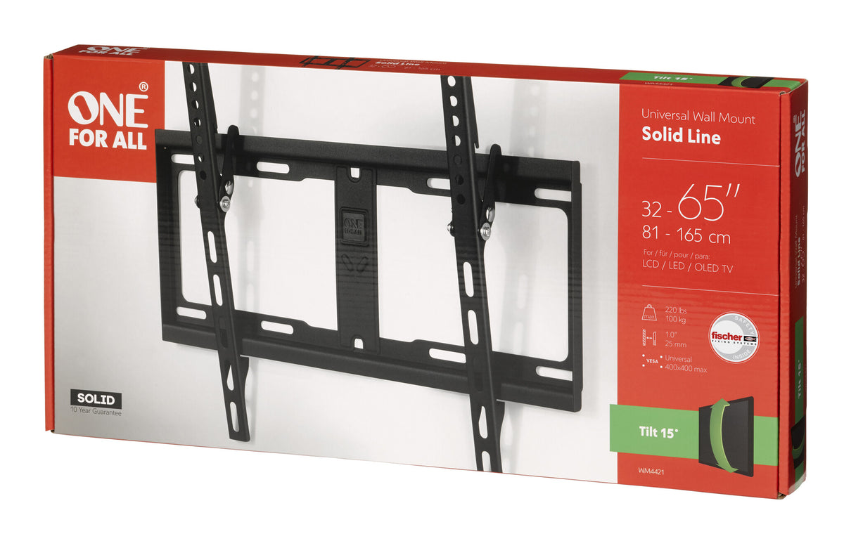 One For All SOLID 165,1 cm (65") Svart