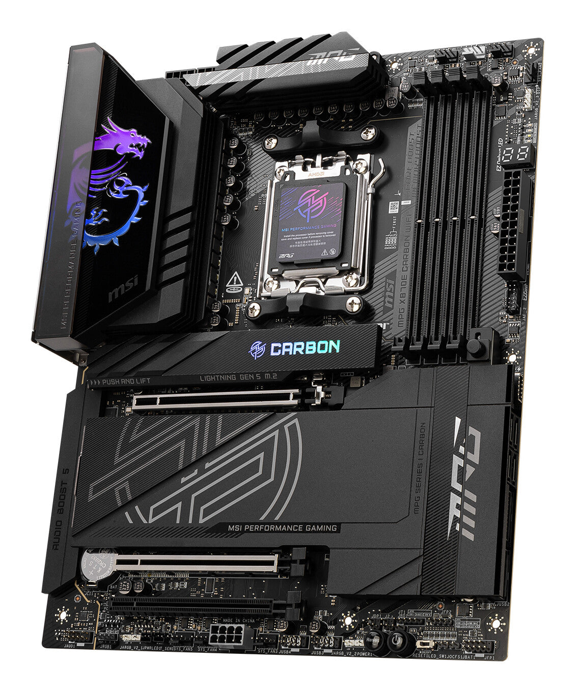 MSI MPG X870E CARBON WIFI moderkort AMD X870E AM5-sockel ATX