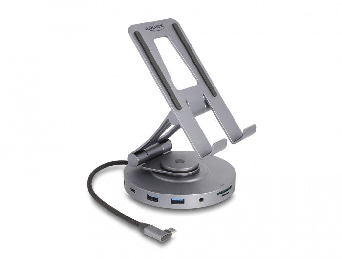 DeLOCK 88017 dockningsstationer för bärbara datorer Kabel USB 3.2 Gen 1 (3.1 Gen 1) Type-A + Type-C Grå