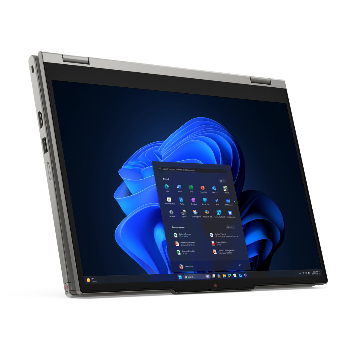 Lenovo ThinkPad L13 2-in-1 Gen 6 (Intel) Intel Core Ultra 5 225U Hybrid (2-i-1) 33,8 cm (13.3") Pekskärm WUXGA 16 GB LPDDR5x-SDRAM 512 GB SSD Wi-Fi 6E (802.11ax) Windows 11 Pro tyska Grå