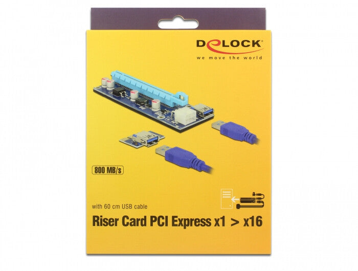 DeLOCK 41426 nätverkskort/adapters Intern PCI, PCIe, USB 3.2 Gen 1 (3.1 Gen 1)