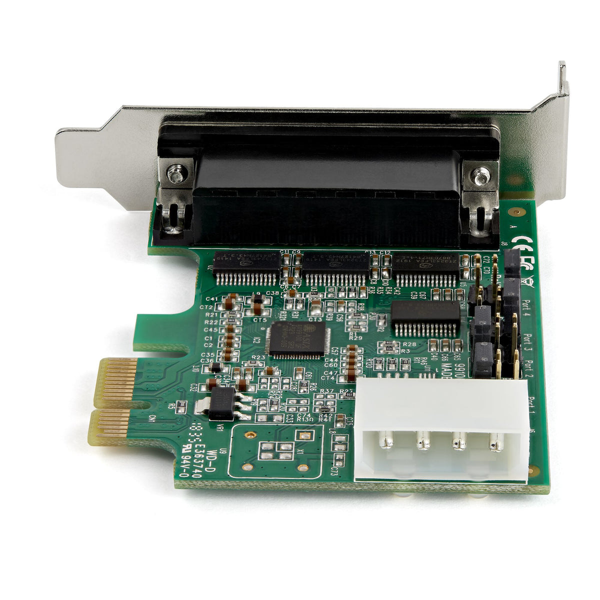 StarTech.com PCI Express RS232 seriell kortadapter med 4 portar - 16950 UART - Lågprofil