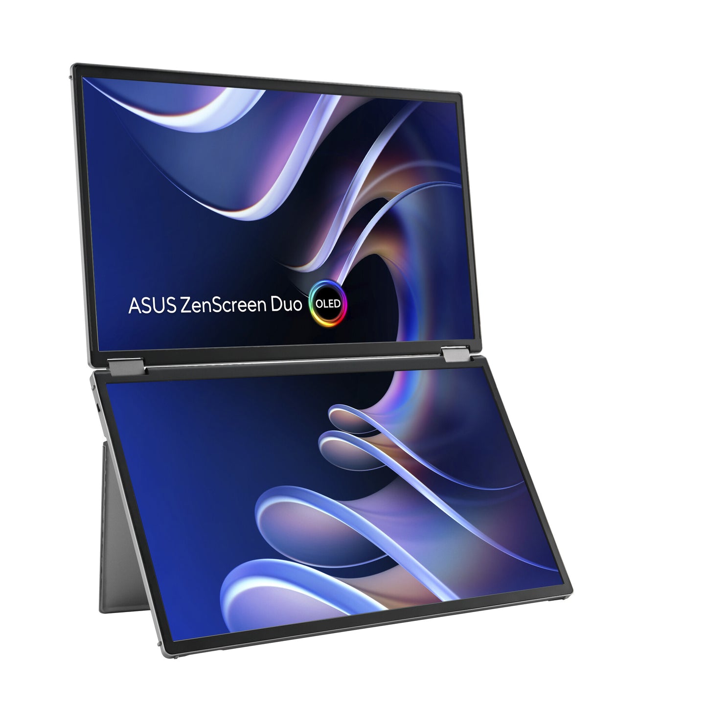 ASUS ZenScreen Duo OLED MQ149CD platta pc-skärmar 35,6 cm (14") 1920 x 1200 pixlar WUXGA Silver