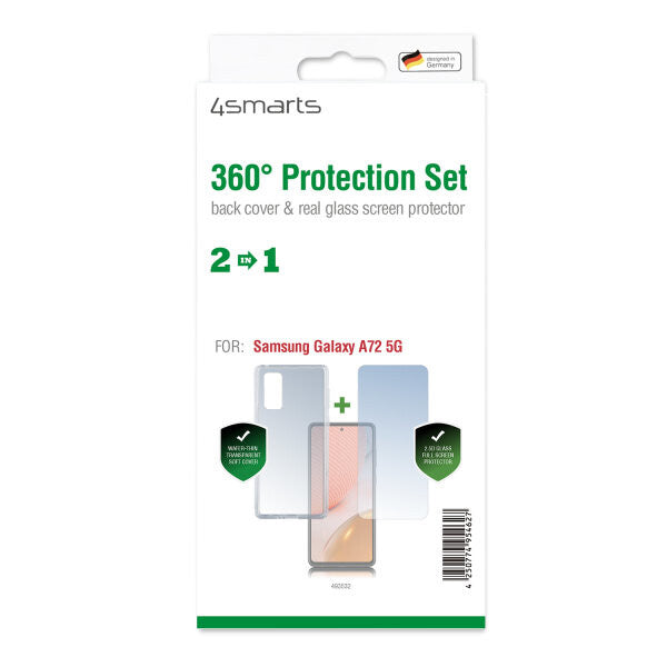 4smarts 360° Protection Set mobiltelefonfodral 17 cm (6.7") Omslag Transparent
