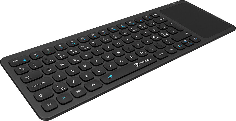 Voxicon DK-255WL-B tangentbord Kontor RF Trådlös QWERTY Nordic Svart