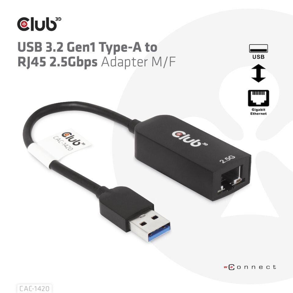 CLUB3D CAC-1420 nätverkskort Ethernet 2500 Mbit/s
