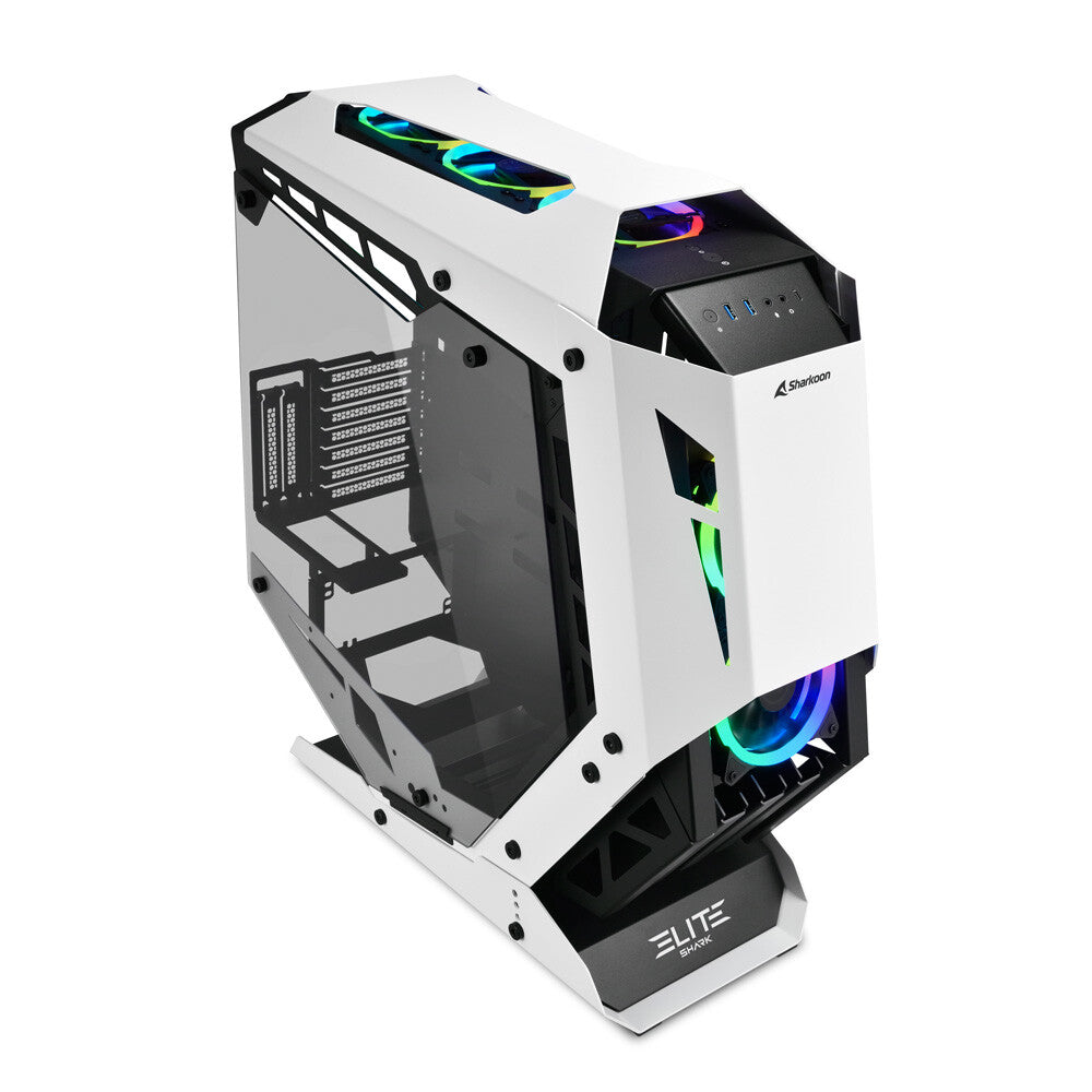 Sharkoon ELITE SHARK CA700 Tower Svart, Vit