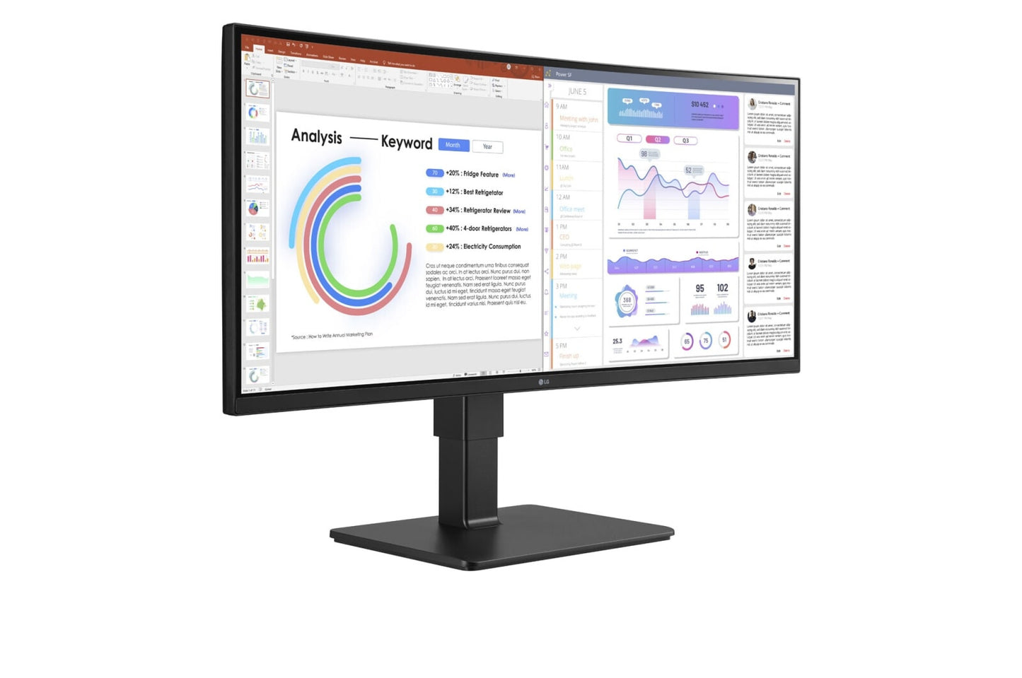 LG 34BQ77QB-B platta pc-skärmar 86,4 cm (34") 3440 x 1440 pixlar UltraWide Quad HD LED Svart