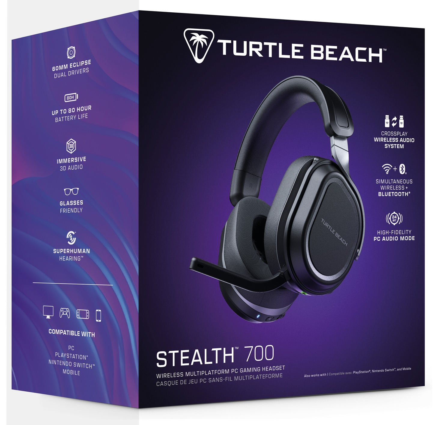 Turtle Beach Stealth 700 Headset Kabel Huvudband Spela Bluetooth Svart, Grå