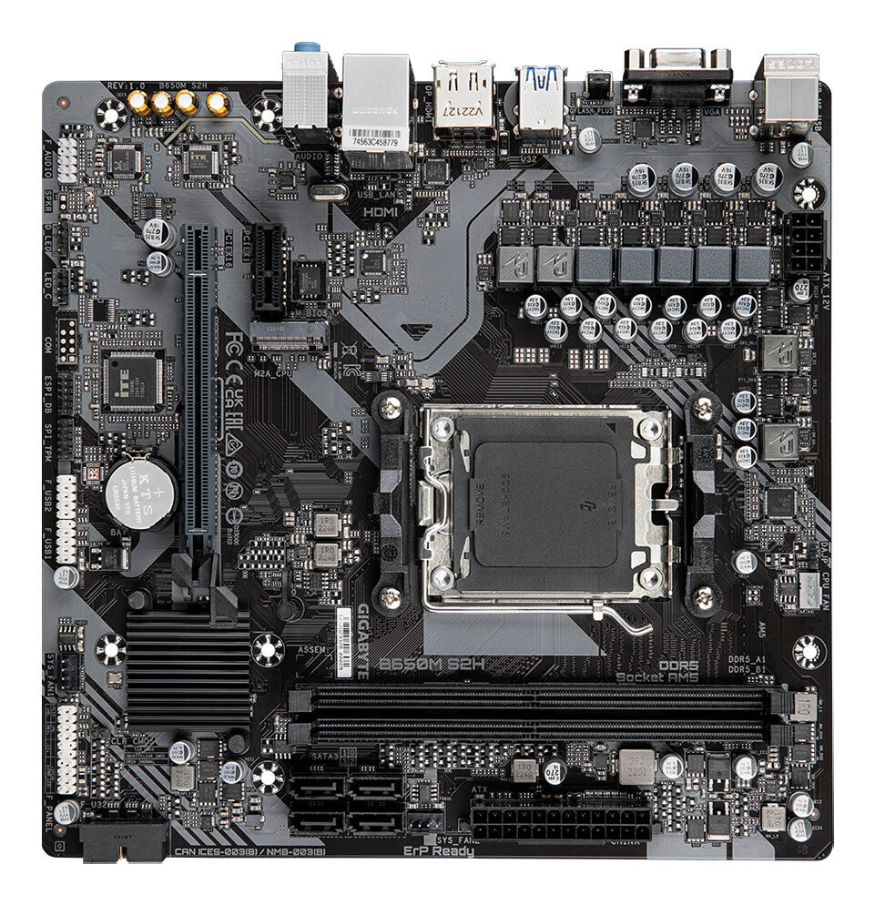 GIGABYTE B650M S2H moderkort AMD B650 AM5-sockel micro ATX