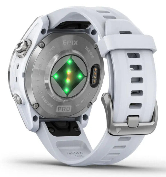Garmin epix Pro (Gen 2) 3,05 cm (1.2") AMOLED 42 mm Digital 390 x 390 pixlar Pekskärm Silver Wi-Fi GPS