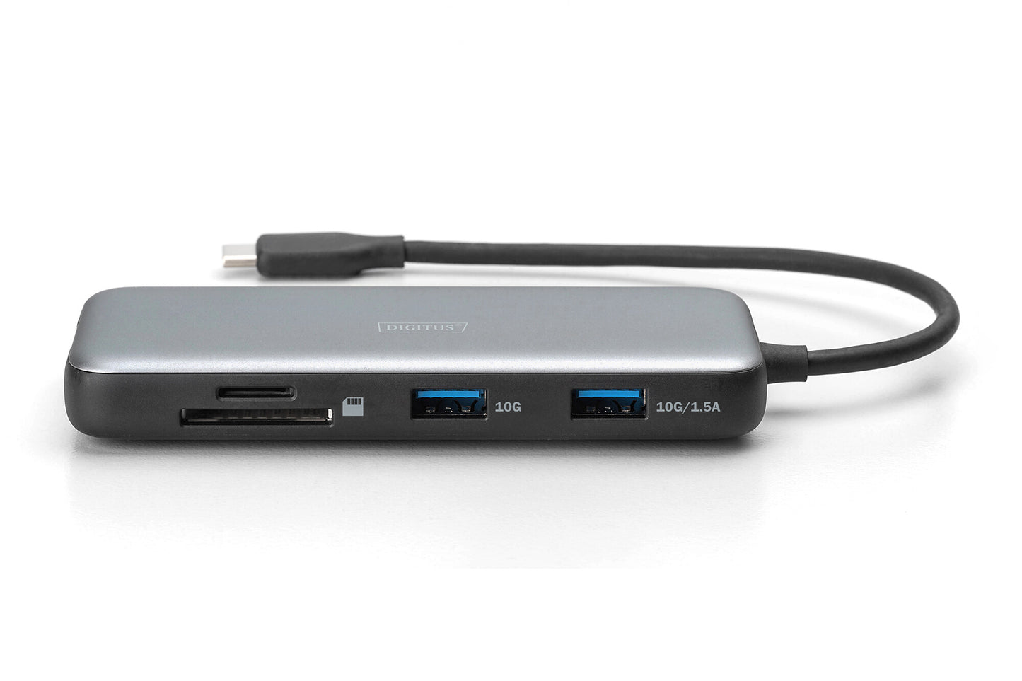 Digitus DA-70914 dockningsstationer för bärbara datorer Kabel USB 3.2 Gen 2 (3.1 Gen 2) Type-C Svart, Grå