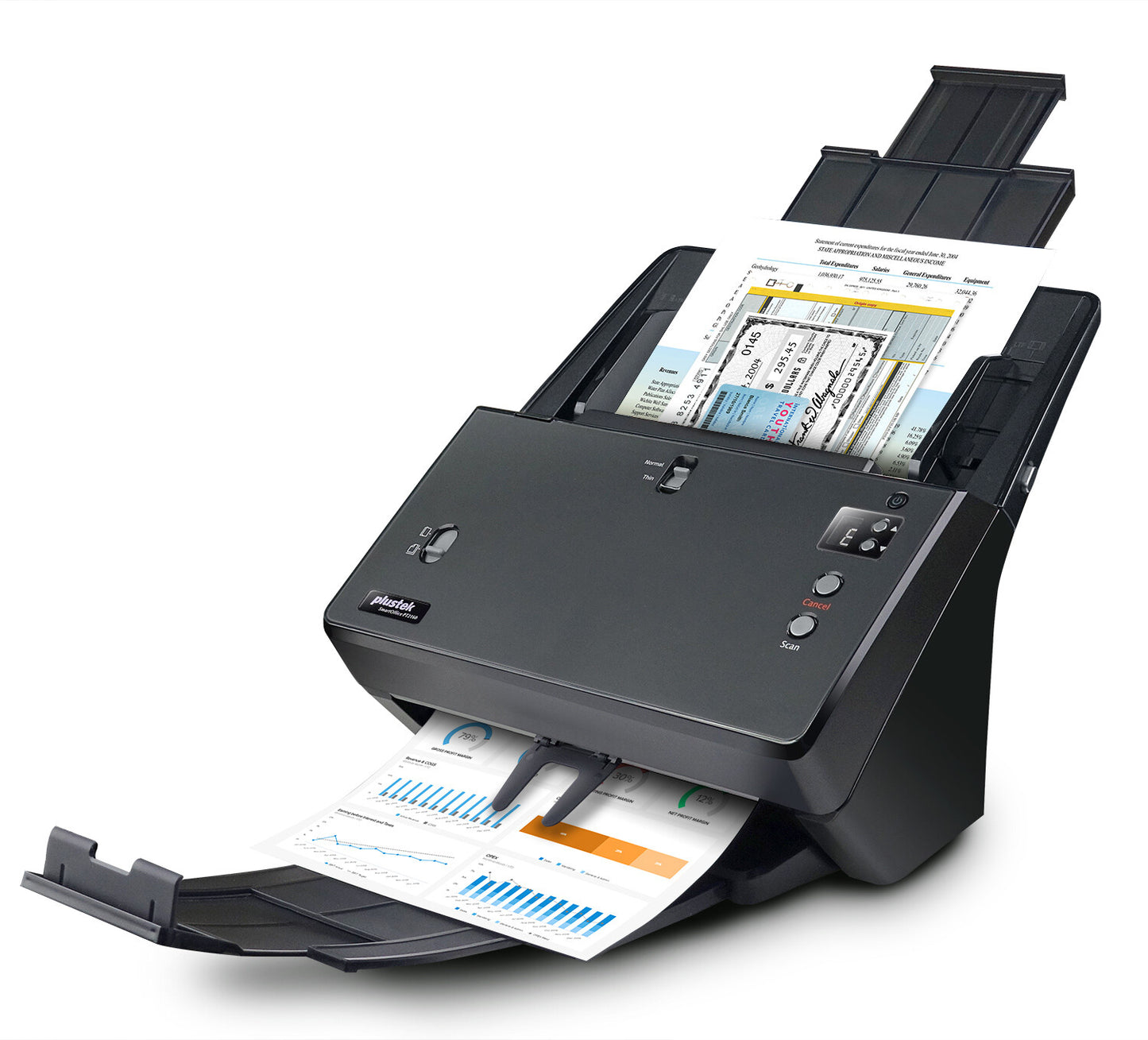 Plustek SmartOffice PT2160 ADF-skanner 600 x 600 DPI A3 Svart