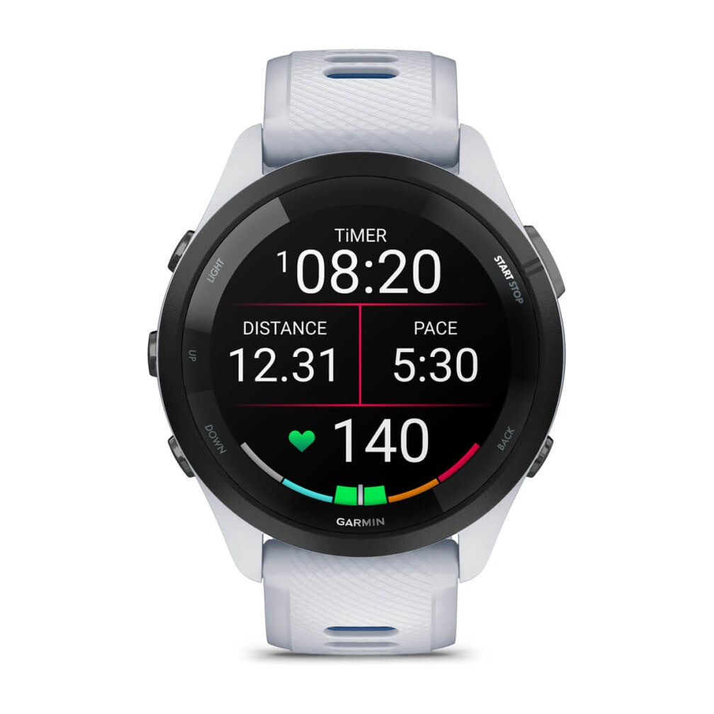 Garmin Forerunner 265 3,3 cm (1.3") AMOLED 46 mm Digital 416 x 416 pixlar Pekskärm Svart, Vit Wi-Fi GPS