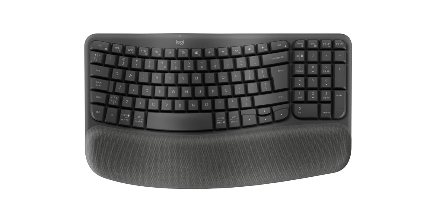Logitech ERGO 920-012304 tangentbord Kontor Trådlös RF + Bluetooth QWERTY Amerikanskt internationellt grafit