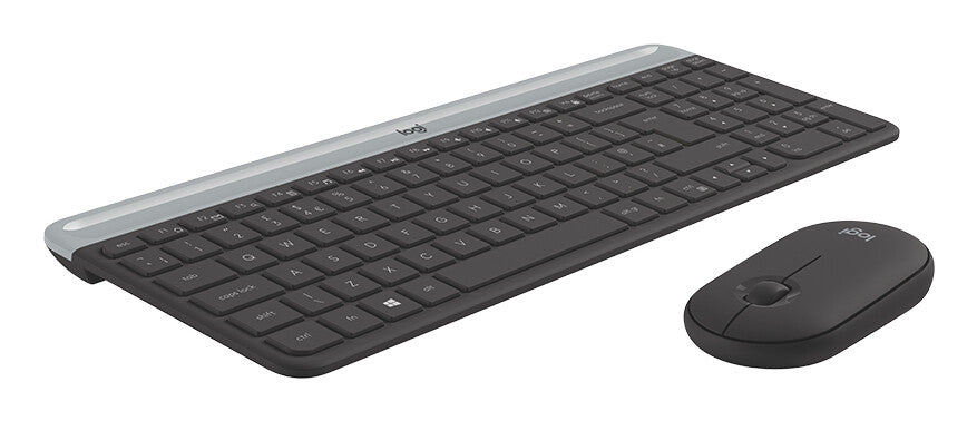 Logitech 920-009200 tangentbord Mus inkluderad Universal RF Trådlös QWERTY Nordic grafit