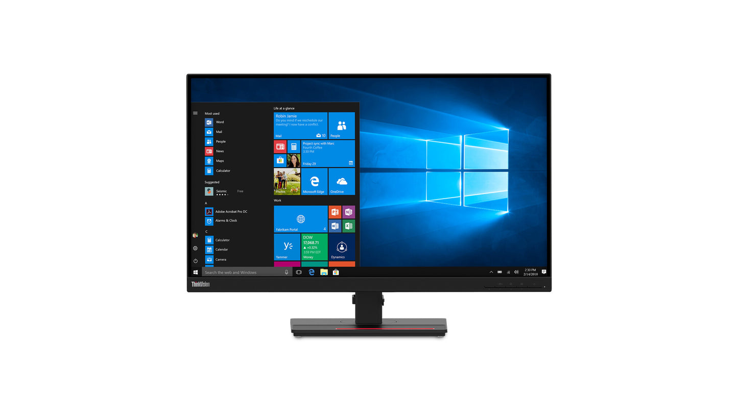 Lenovo ThinkVision T27q-20 LED display 68,6 cm (27") 2560 x 1440 pixlar Quad HD LCD Svart
