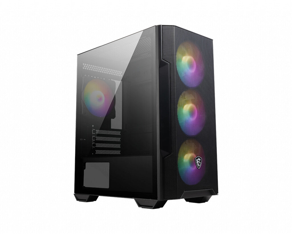 MSI MAG Forge M100R Midi Tower Svart, Transparent