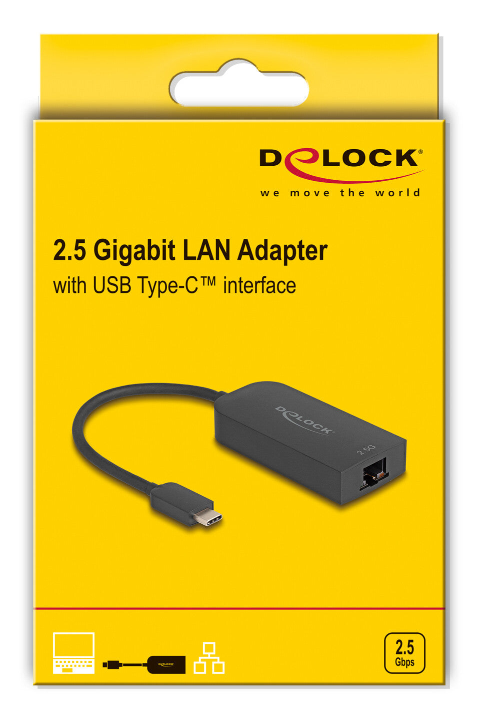 DeLOCK 66046 dockningsstationer för bärbara datorer Kabel USB 3.2 Gen 1 (3.1 Gen 1) Type-C Svart