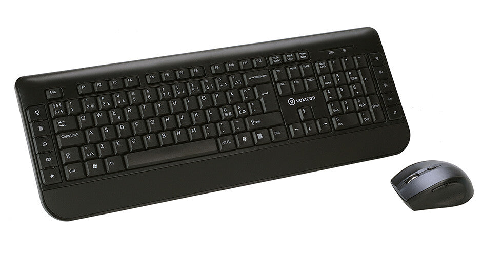 Voxicon 270WL tangentbord Mus inkluderad RF Trådlös QWERTY Nordic Svart