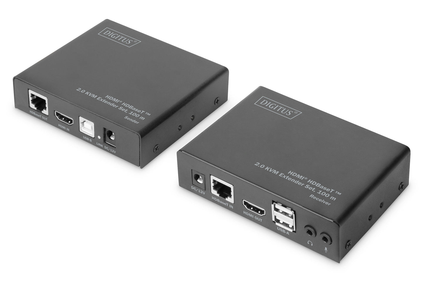 Digitus DS-55505 KVM-förlängare Sändare och mottagare