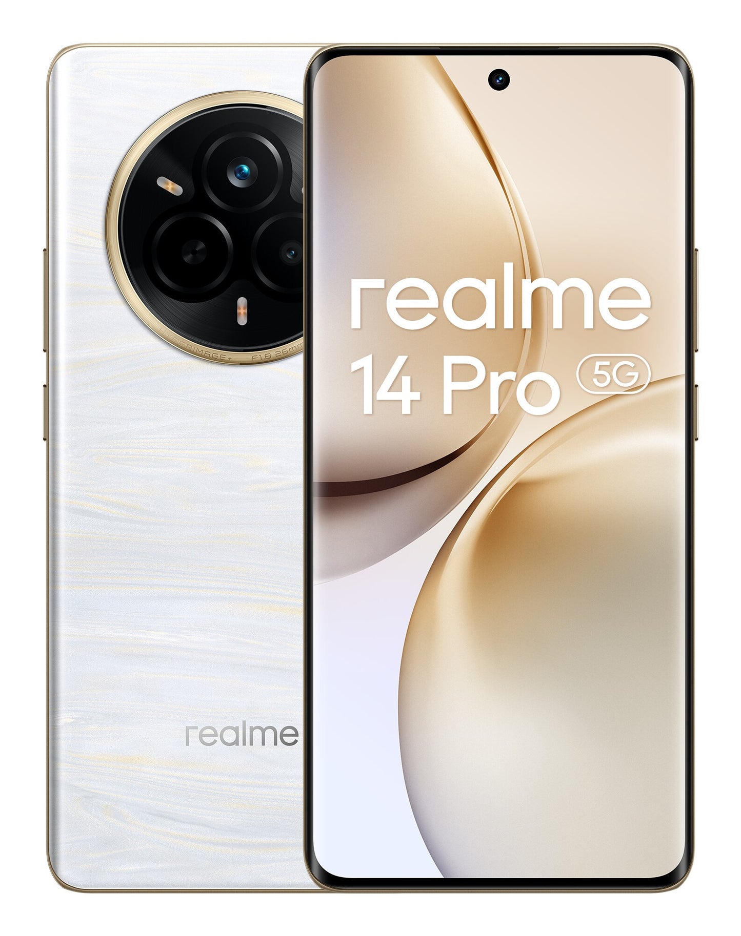 realme 14 Pro 5G 17,2 cm (6.77") Dubbla SIM-kort Android 15 USB Type-C 8 GB 256 GB 6000 mAh Vit