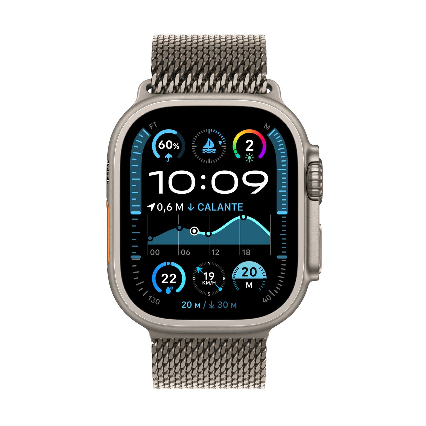 Apple Watch Ultra 2 OLED 49 mm Digital 410 x 502 pixlar Pekskärm 4G Titan GPS