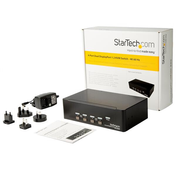 StarTech.com 4-ports Dual DisplayPort KVM-switch - 4K 60 Hz
