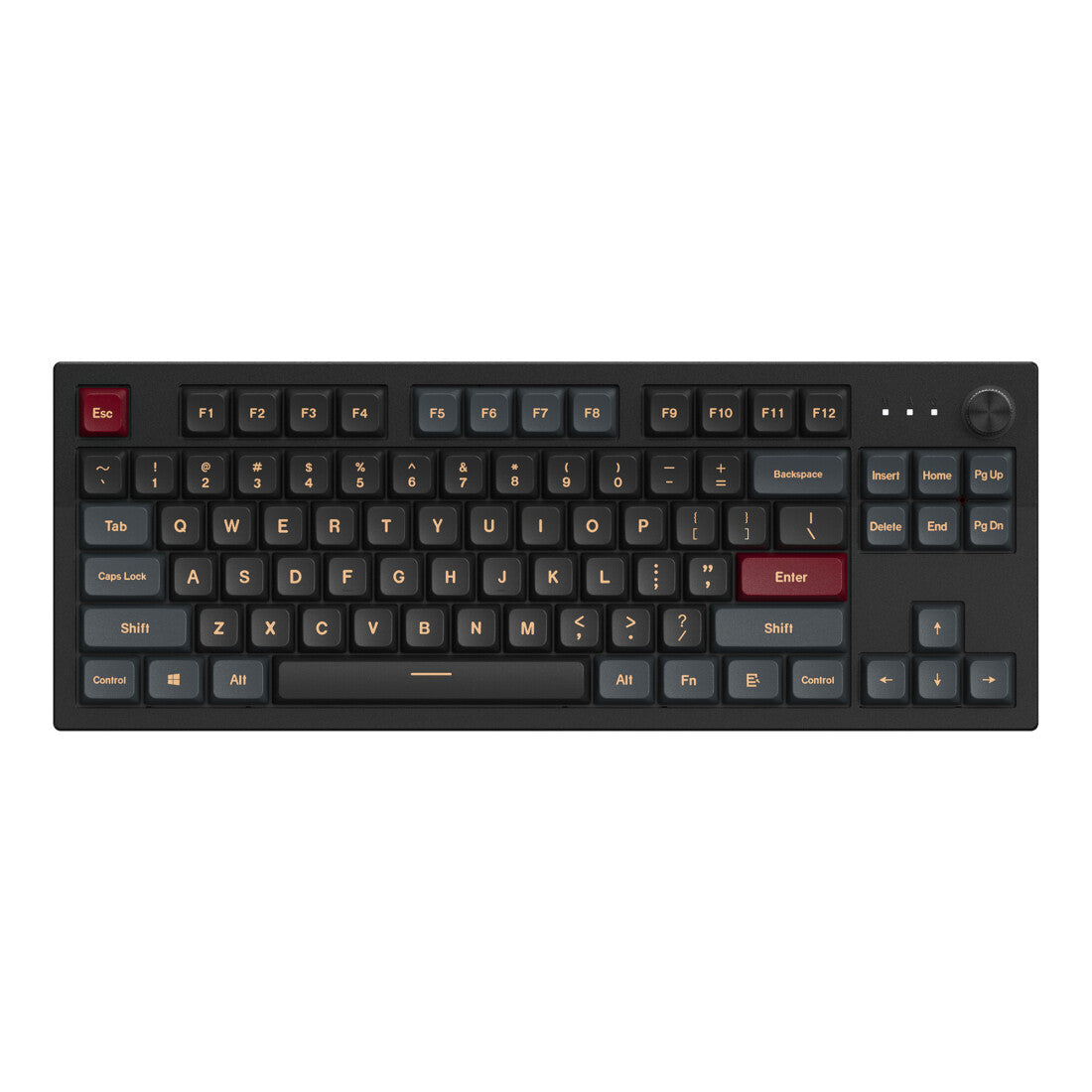 Montech MKey TKL tangentbord Spela USB Burgundisk, Mörkgrå