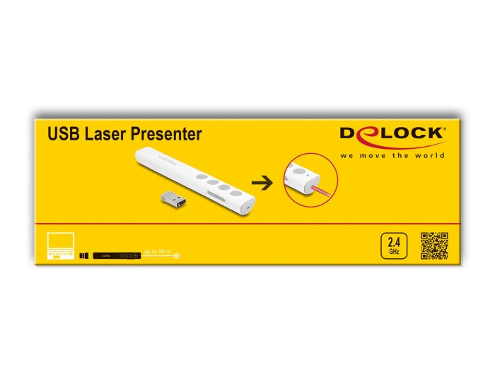 DeLOCK 64251 trådlösa presentatörer RF Vit